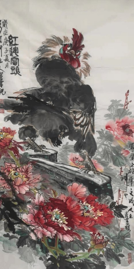 书画赞盛世——特约书画家李宪章_雄鸡_作品_艺术