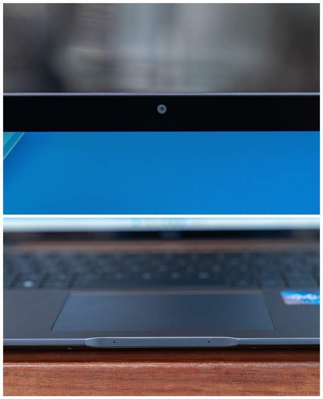 值得一提的是,magicbook 14 的 720p 摄像头周围并没有分布扬声器模组