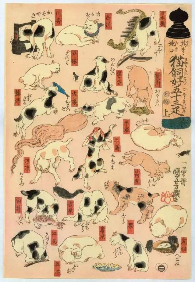 歌川国芳,日本200年前首屈一指的猫奴画师_猫咪_驿站_东海