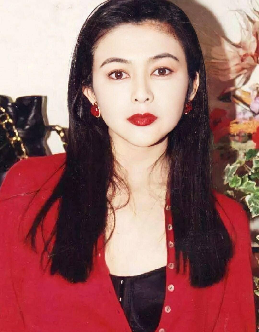 "关之琳圆脸妆真是太美了!5个技巧!盘它._英气_红唇_线条