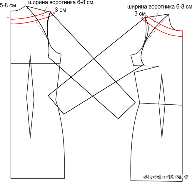 5款女裝領子製版教程有紙樣 才智服裝_領口_線條_袖子