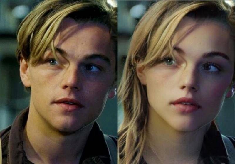 app修图把莱昂纳多变女生盛世美颜超心动_网友_美少年_五官