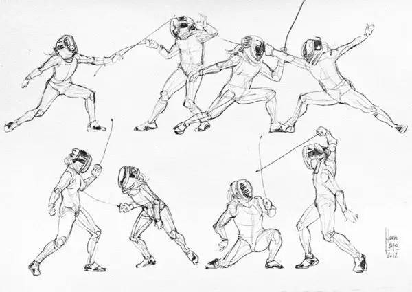 动态速写的步骤及要点|动态速写的运动规律_训练_绘画_动作