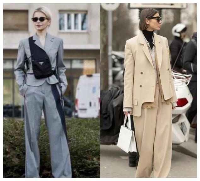 原创垫肩西装上身除了穿越回八十年代还很御姐范