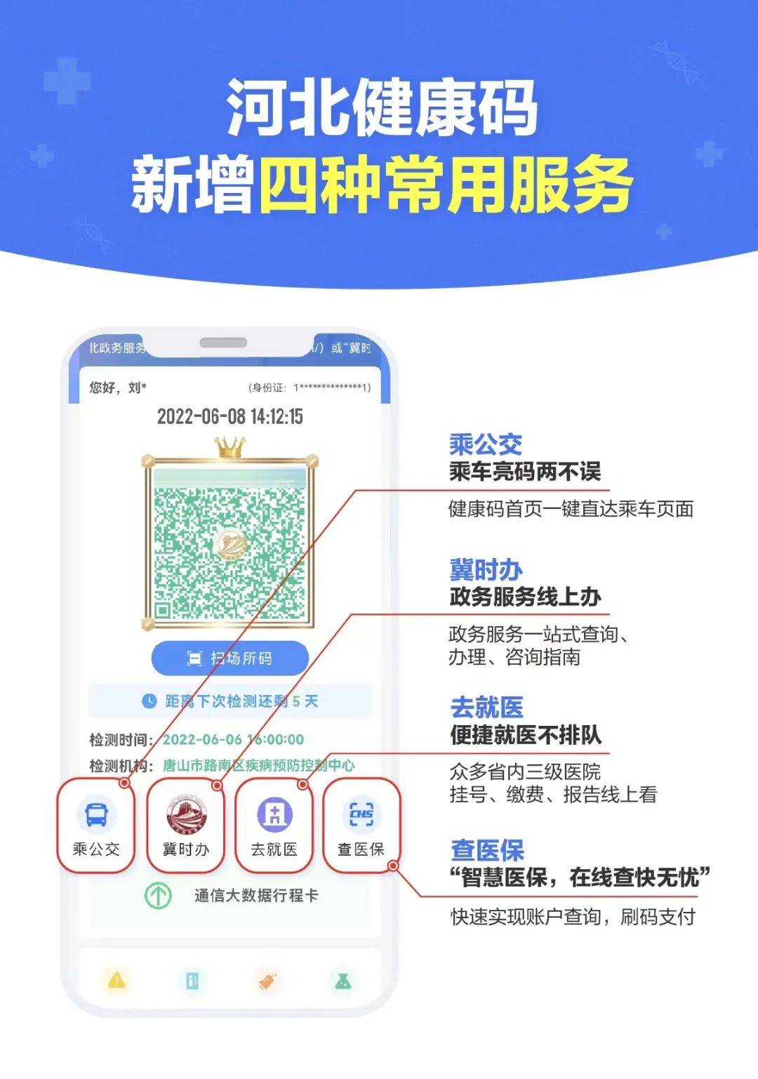 河北健康码又添新功能