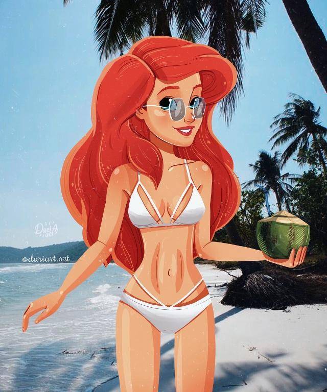 社交网络的时代,迪士尼的公主们也跻身网红行列?_比基尼_系列_造型