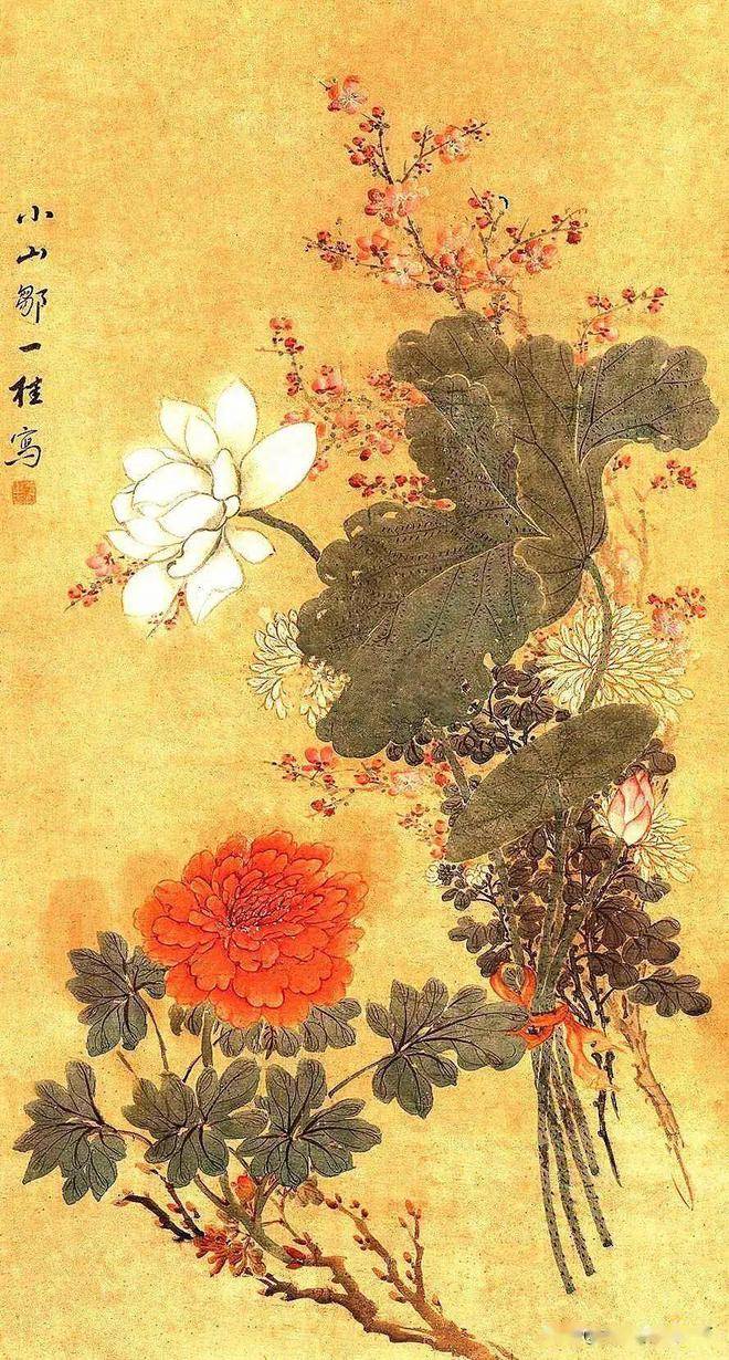 清代邹氏著名画家之一邹一桂工笔花鸟画作品欣赏