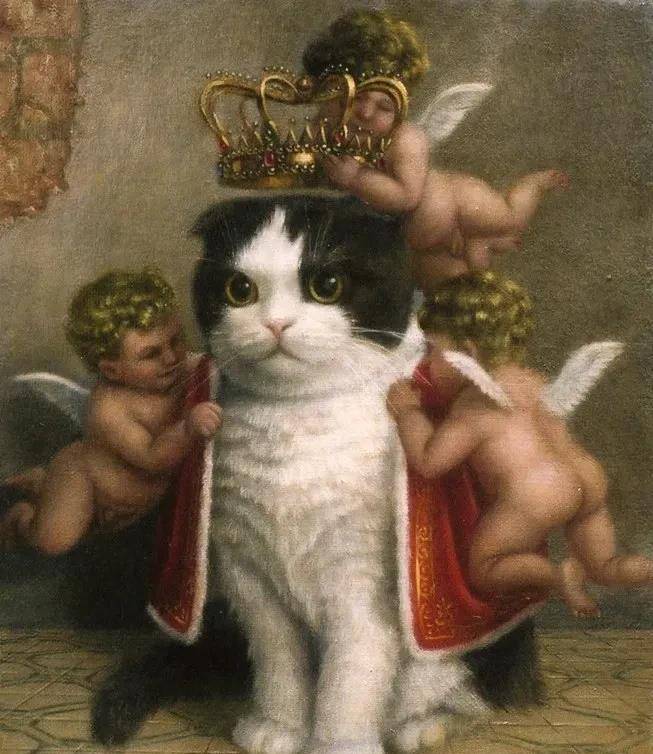 躲进世界名画里的喵,你见过几个?_鱼汤_帅又美_什么