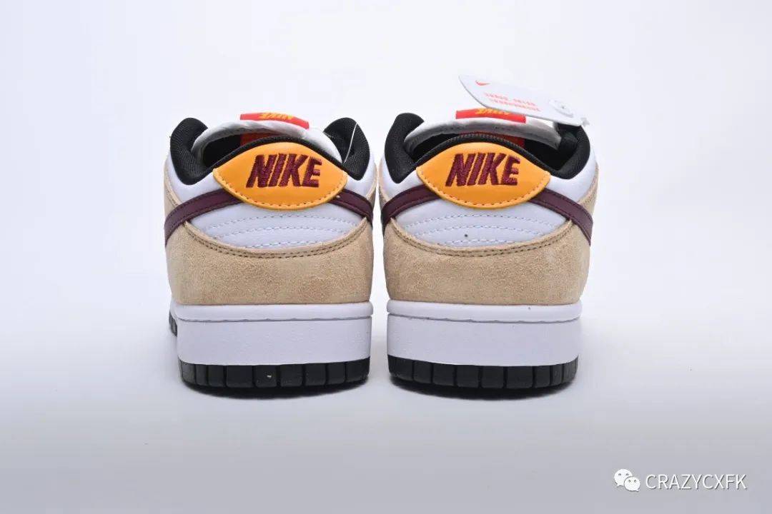 耐克nike dunk sb low crimson 白杏紅低幫板鞋_vibe_後跟_水印