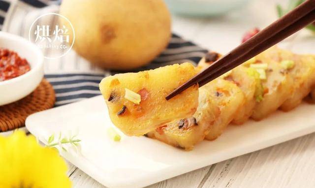 原创潮汕特色土豆糕一斤土豆一大锅看着都香比芋头糕还好吃