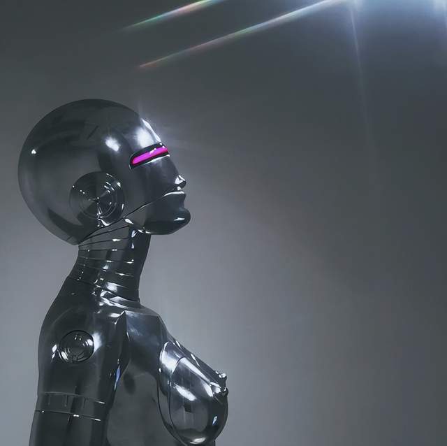 空山基 拥有曼妙躯体的机械姬,散发出无与伦比的魅惑_金属_人体_雕塑