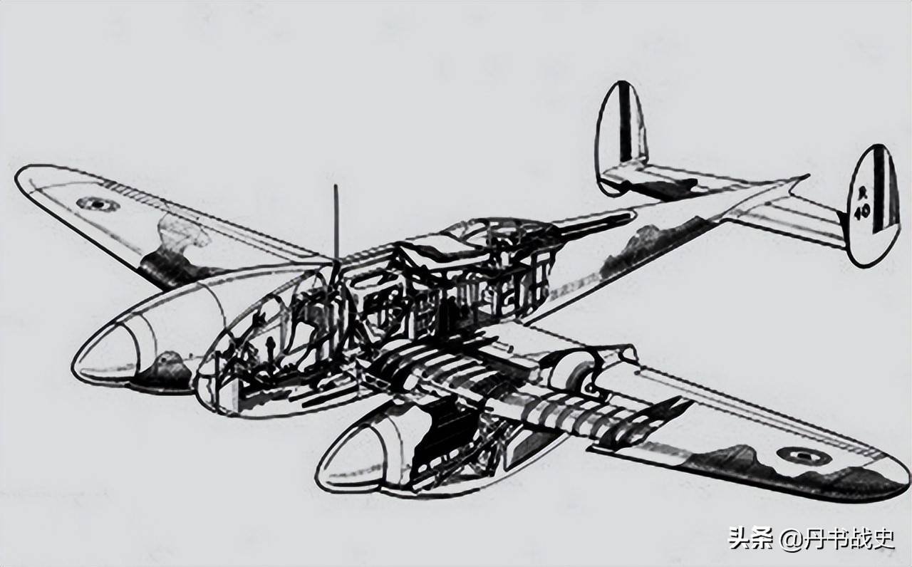 二战法国卡普拉40双发重型战斗机，飞