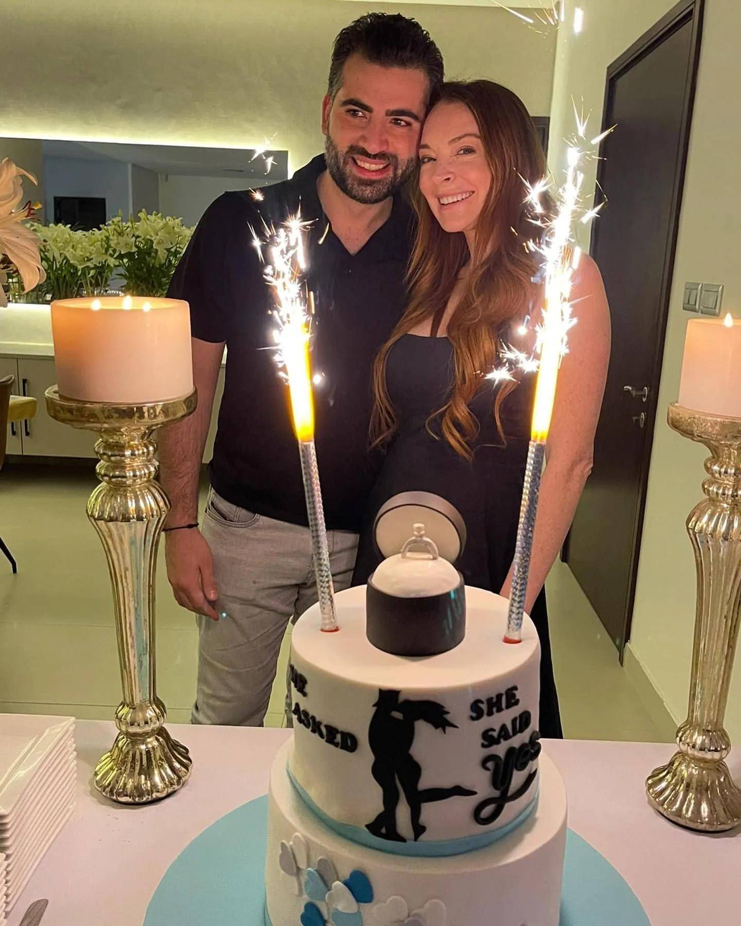 36岁的林赛·罗翰和未婚夫badershammas结婚啦_马斯_婚礼_林赛罗韩