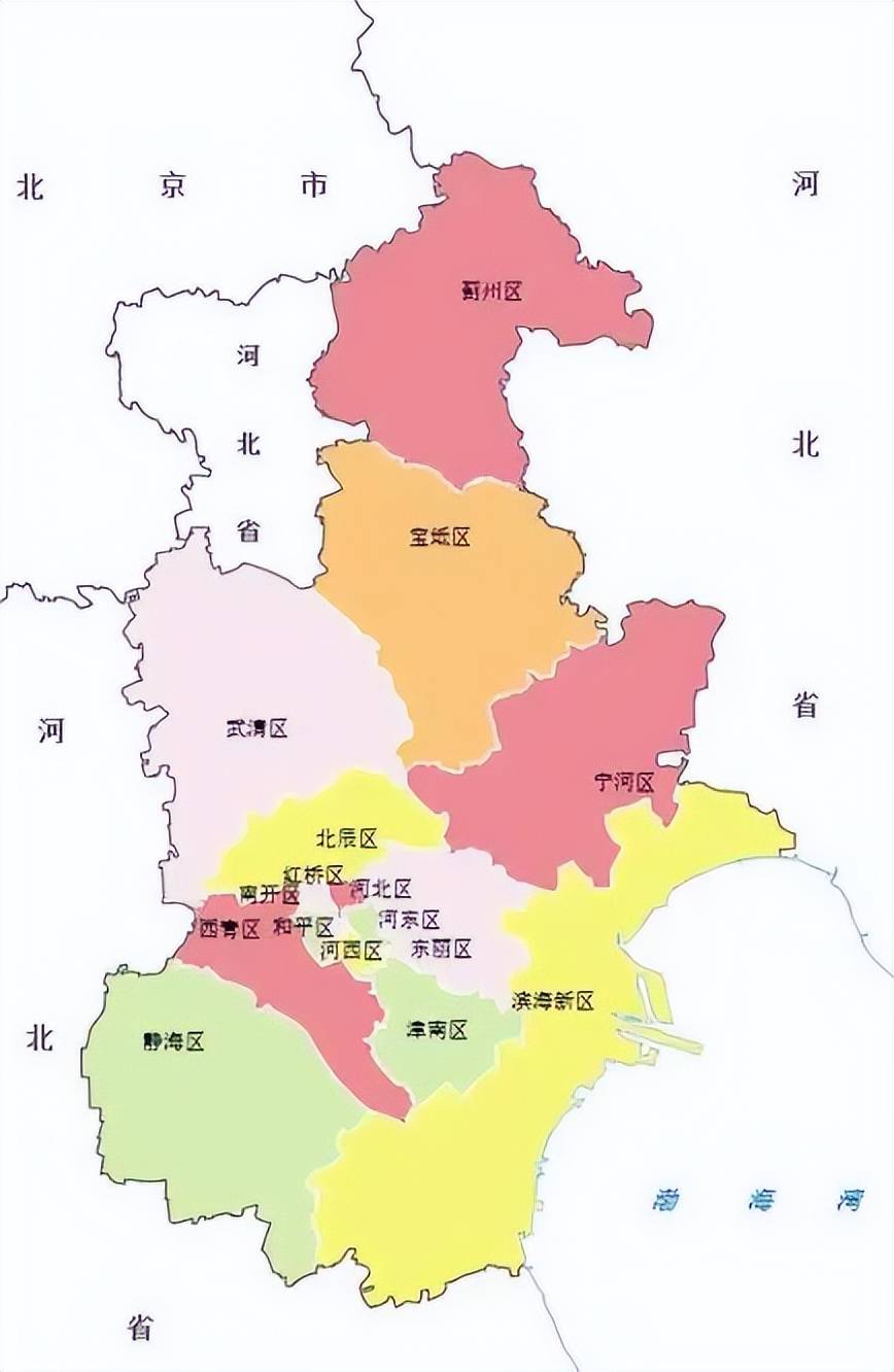 天津市的区划变动,4大直辖市之一,天津市为何有16个区?