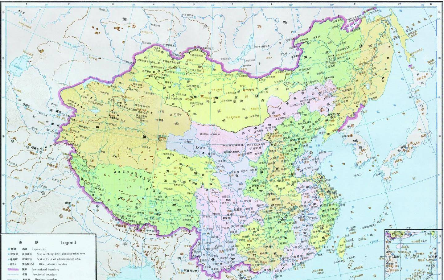 统一中原后,把明朝两京十三布政司划为十八个行省,1820年土地达到极盛