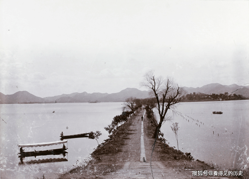 老照片民国初年的杭州西湖美丽的风景