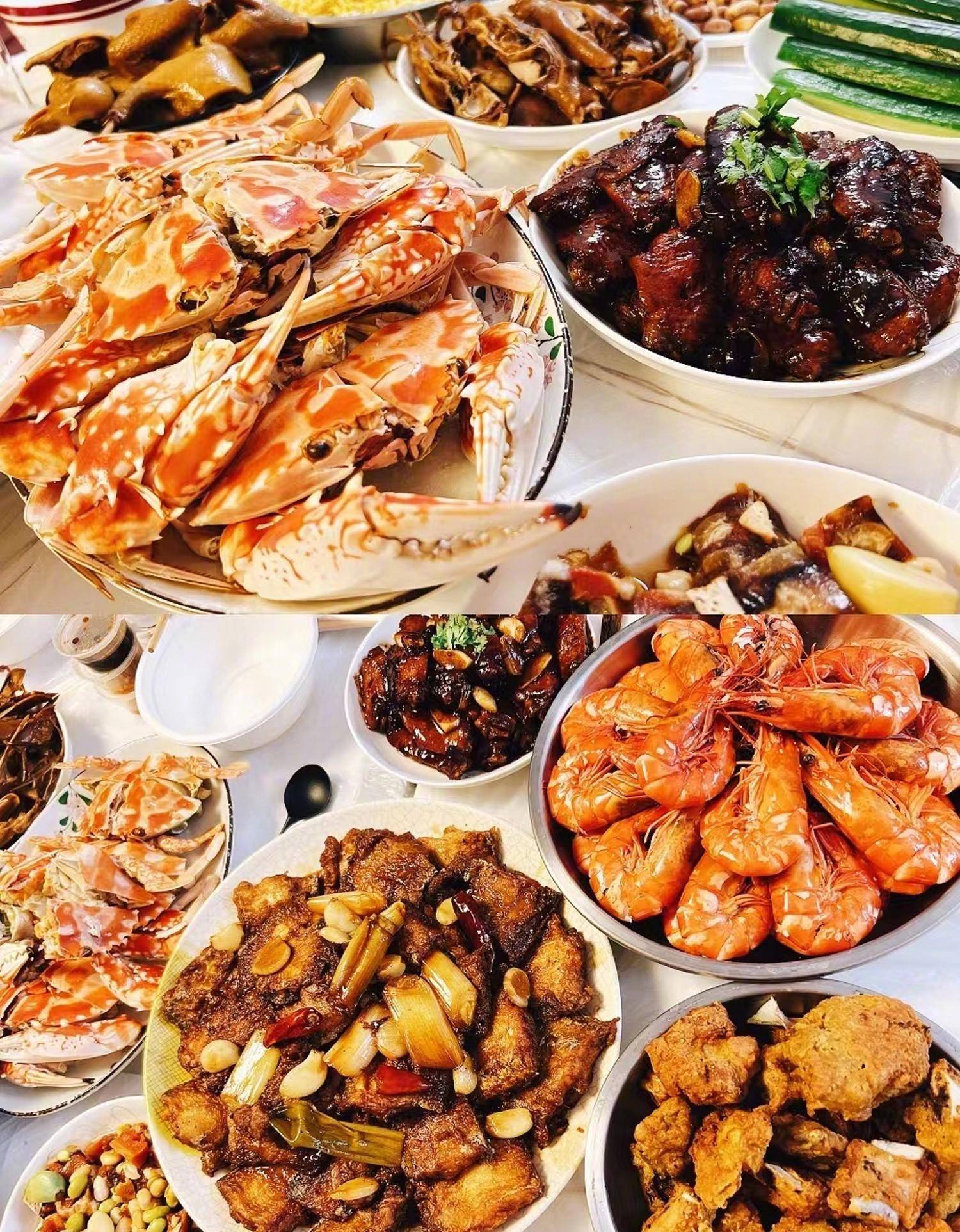 关晓彤晒年夜大餐,全是美味大菜,网友表示太豪华,看