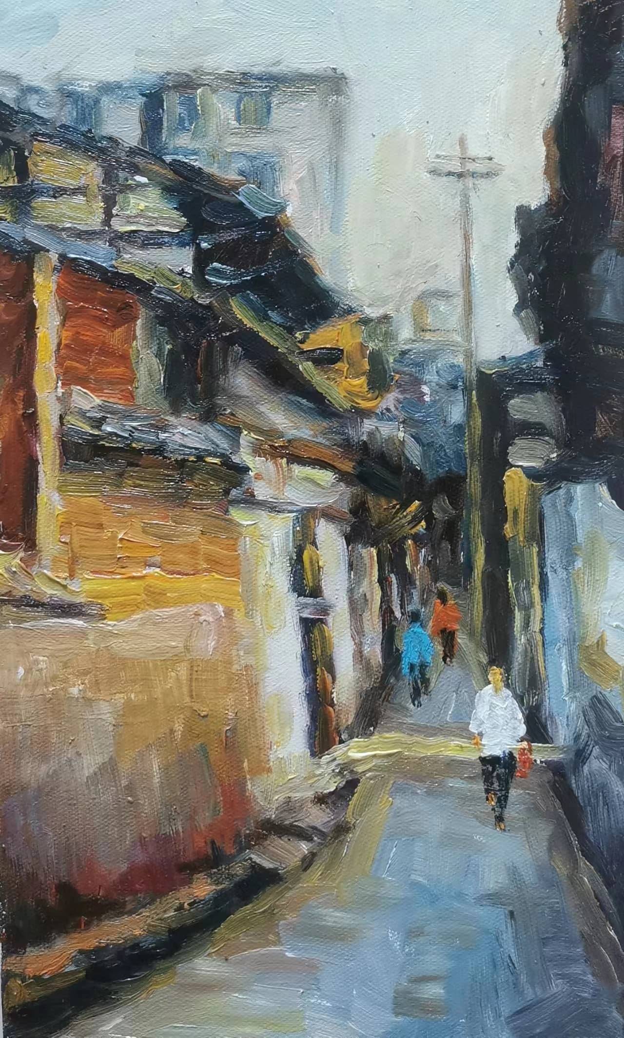 人物聚焦肖冬生小幅油画风景写生