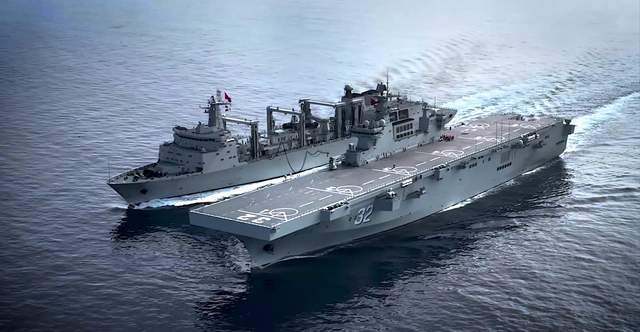 最近官方公布的一组照片,却让大家对075的真实排水量有了更多的想象