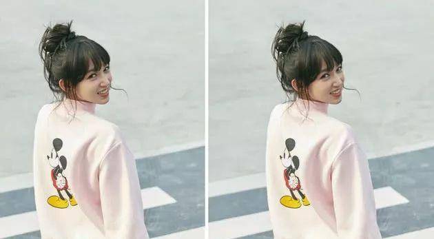 程潇不得了,粉色卫衣配丸子头少女感十足,一个回眸瞬间被撩到_时尚