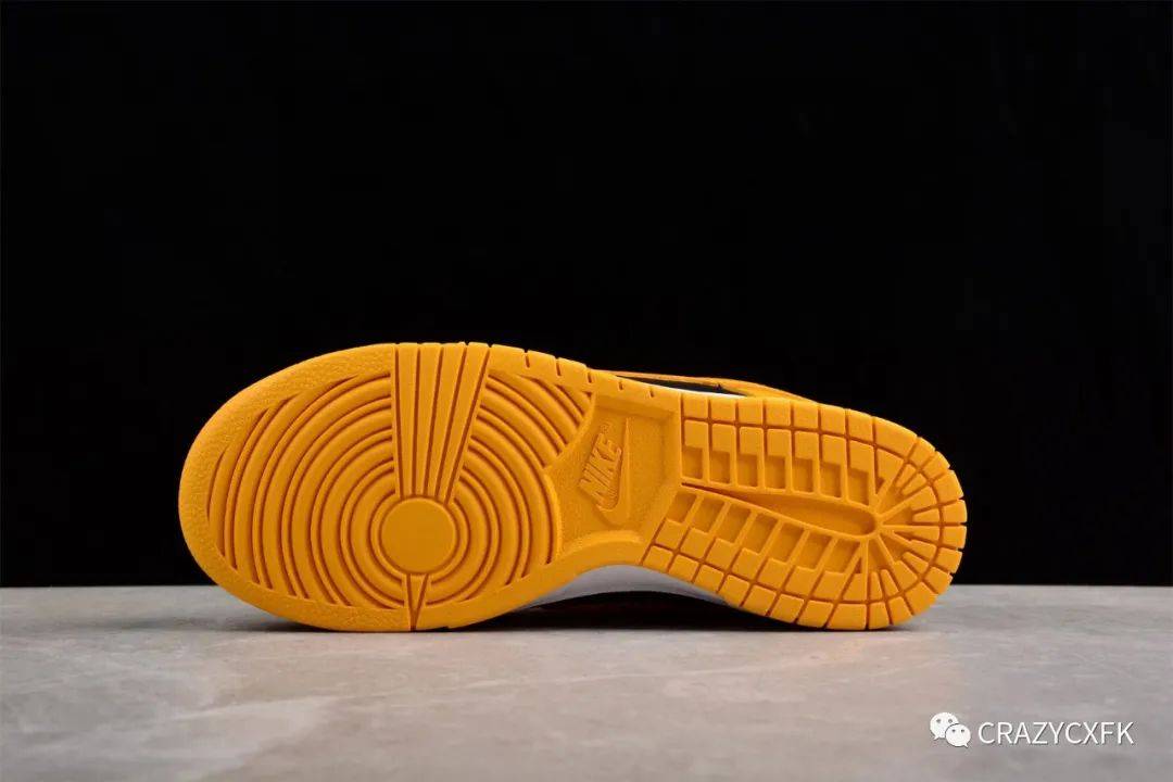 耐克nike dunk low goldenrod 爱荷华大学黑黄武当复古板鞋_鞋舌_鞋带