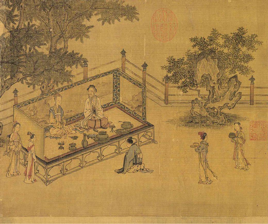南宋 马远 《西园雅集图》(局部)宋代 《二我图》宋代 《夜宴图》宋代