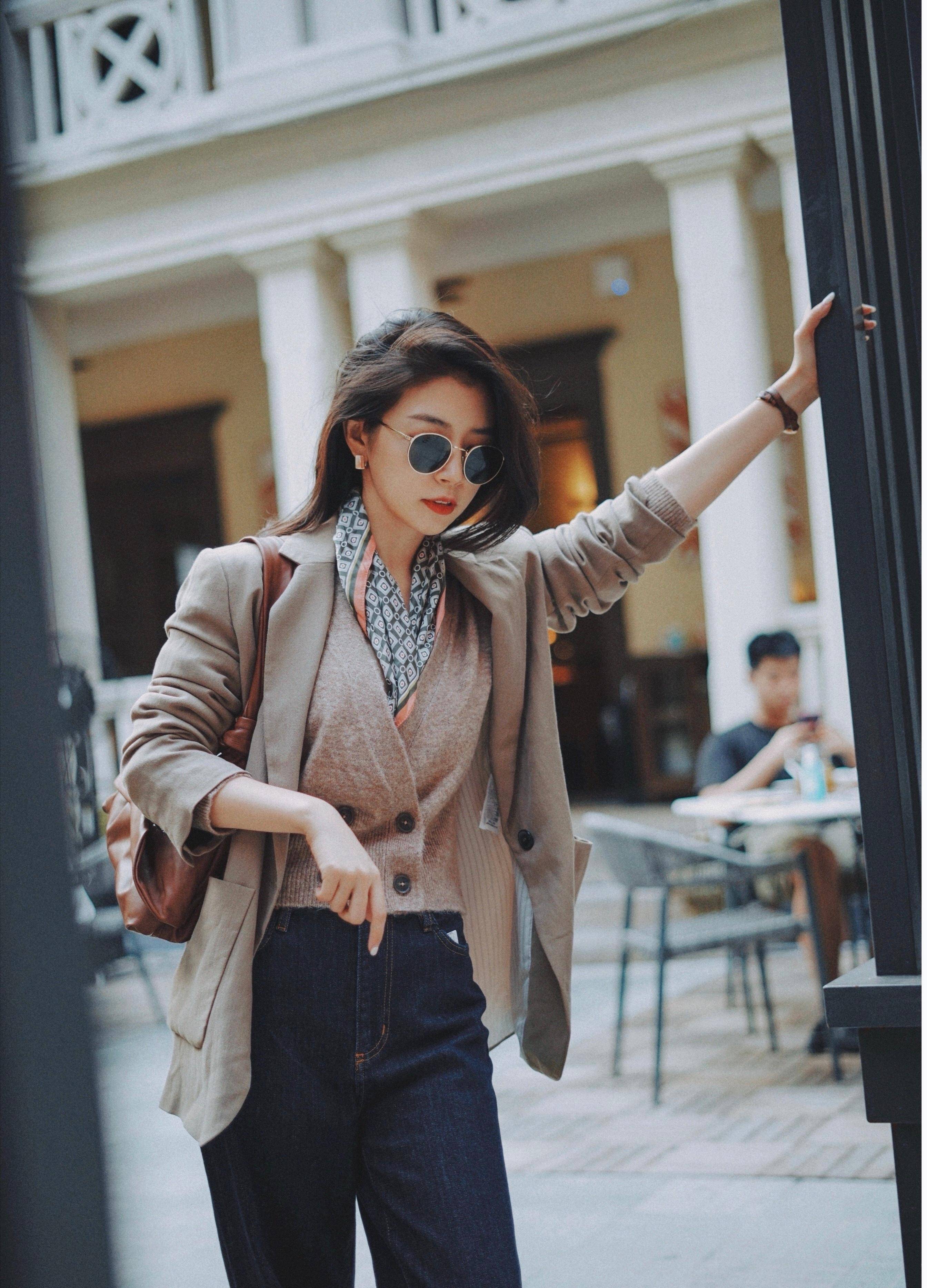 跟着三木博主学穿搭,做真正的都市丽人_西装_外套_黑色