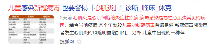 孩子“阳了”后出现这些症状，警惕心肌炎！