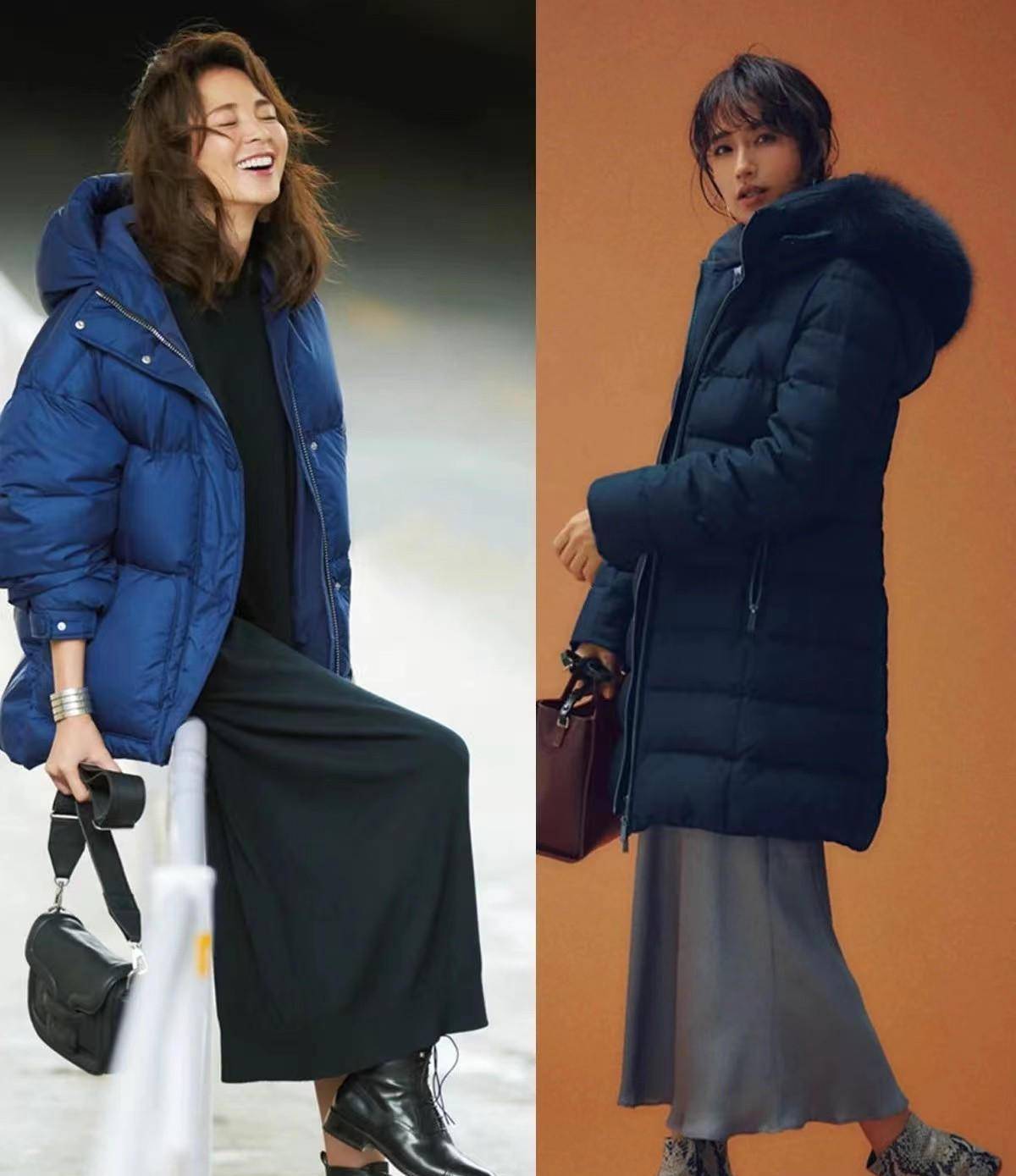 难怪时髦精都爱"羽绒服 半身裙",保暖洋气就算,还显高显腿长 _时尚_舞