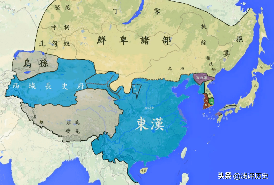 通过地图了解汉朝疆域变迁:一个强盛王朝,变成"神圣大汉帝国"_公元前