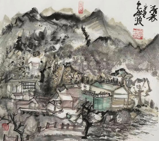 玉兔迎新春 书画贺新年—著名书画家包洪波作品欣赏_艺术_山水画_包