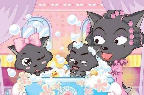 红太狼终于脱下华丽红袍,当她换上粉红睡衣,网友:灰太狼好福气_动画片