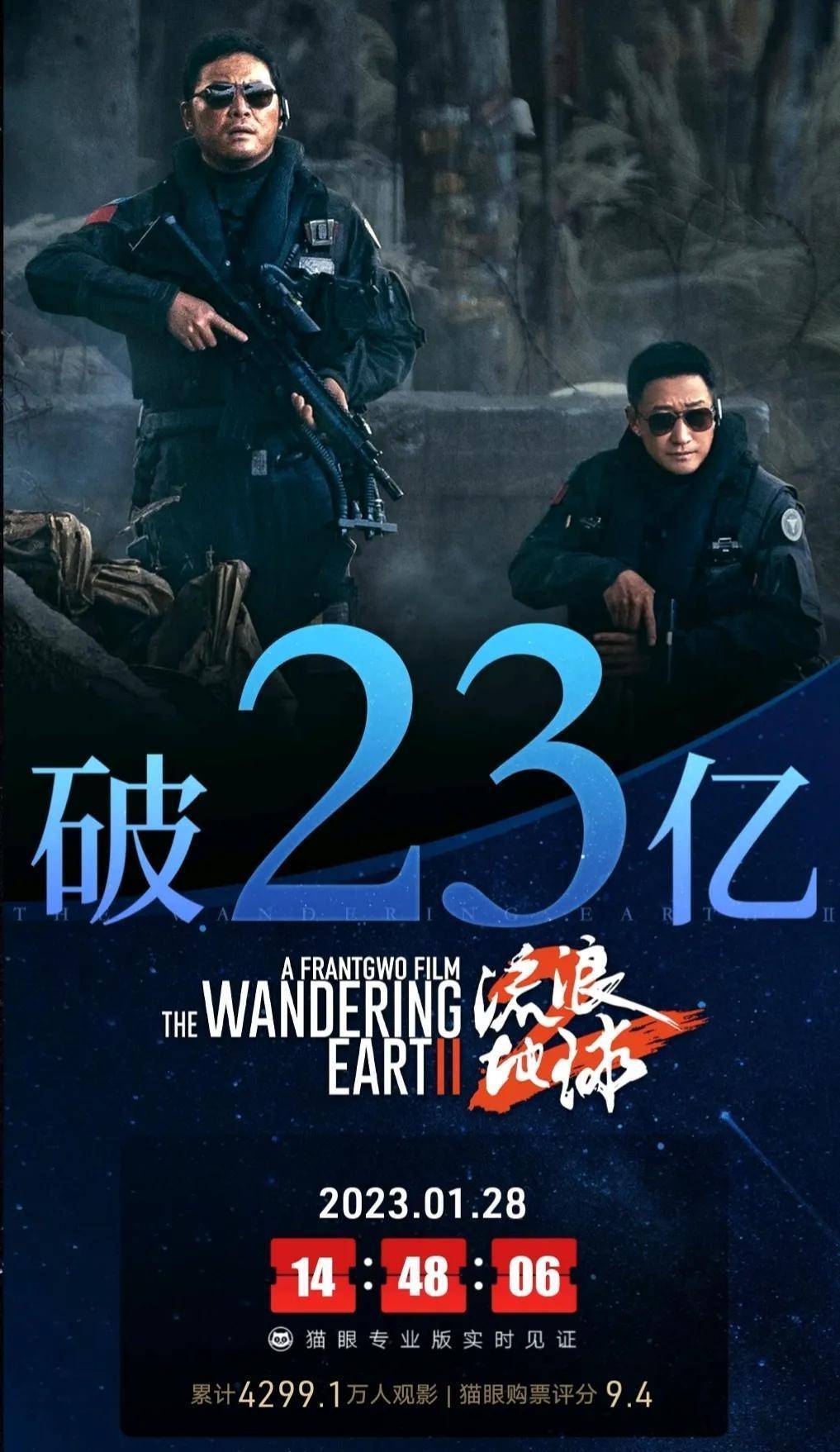 春节档总票房67亿,刘德华《流浪地球2》狂揽23亿,独占34%受青睐_中国
