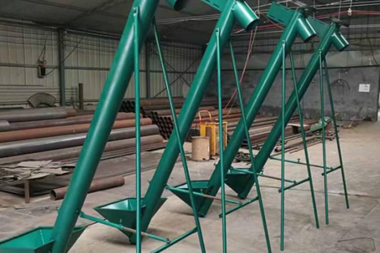 圆管式送料机 大管径螺旋输送机 铁管绞龙粮食上料机