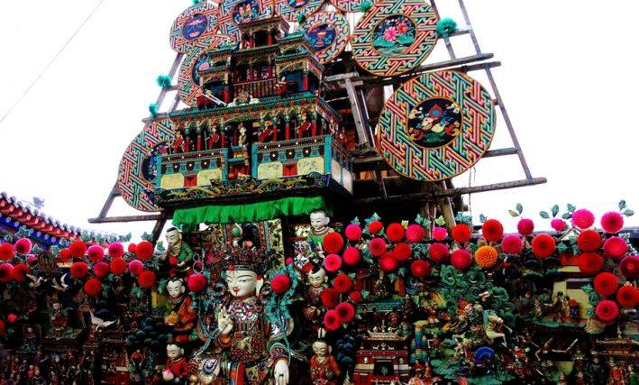 藏族新年祈福太有仪式感了,来看看他们怎么过的_佛像_酥油花_雕塑