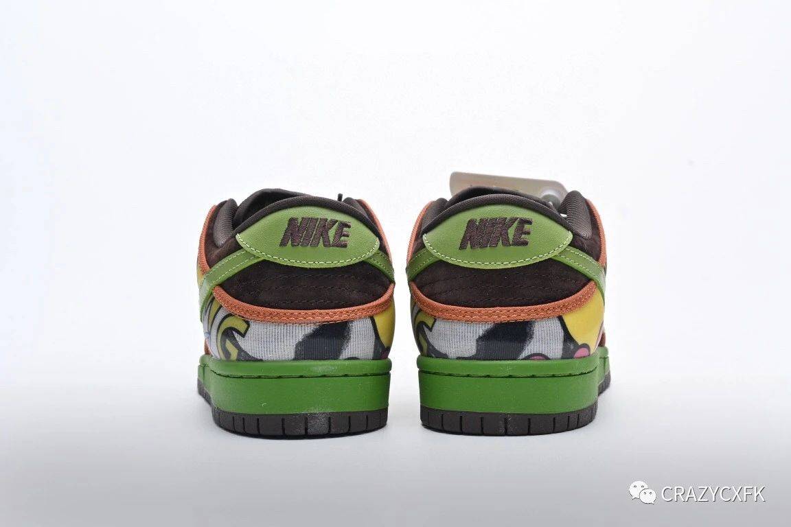耐克nike sb dunk low de la soul 棕绿太阳花低帮运动鞋_high_feet