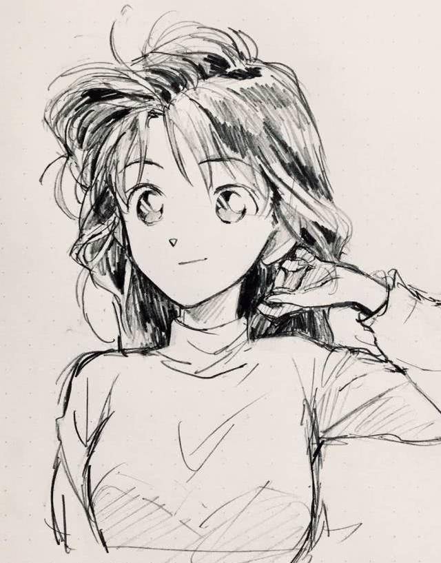 名侦探柯南:小兰去掉尖角漂亮很多,网友画的图片让人眼前一亮_发型