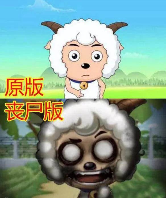 当动漫角色变身丧尸,喜羊羊恐怖,皮卡丘贱萌,看到柯南恋爱了_样子_小