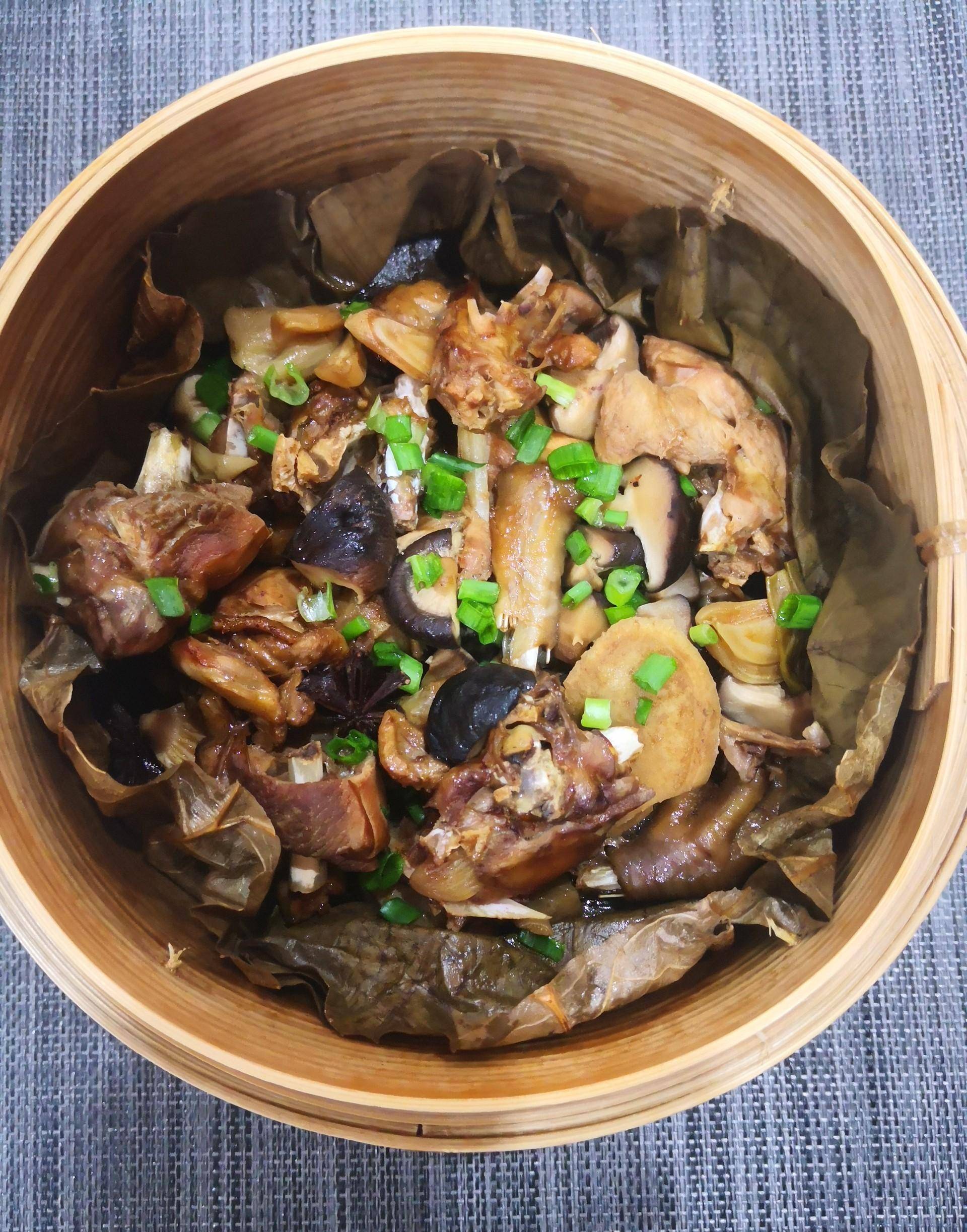 营养早餐第246期,清香味浓的荷香鸡,简单易学,软烂不油腻_荷叶_营养素