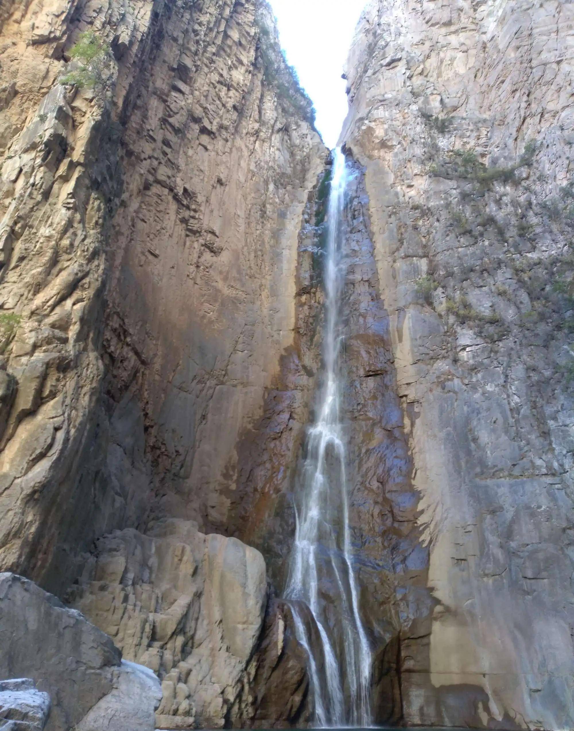 黄崖底瀑布具体位置图片