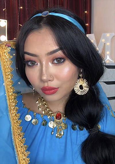 美术生仿妆"茉莉公主",开头:别毁我经典,成品:请把双手寄来_技术_样子