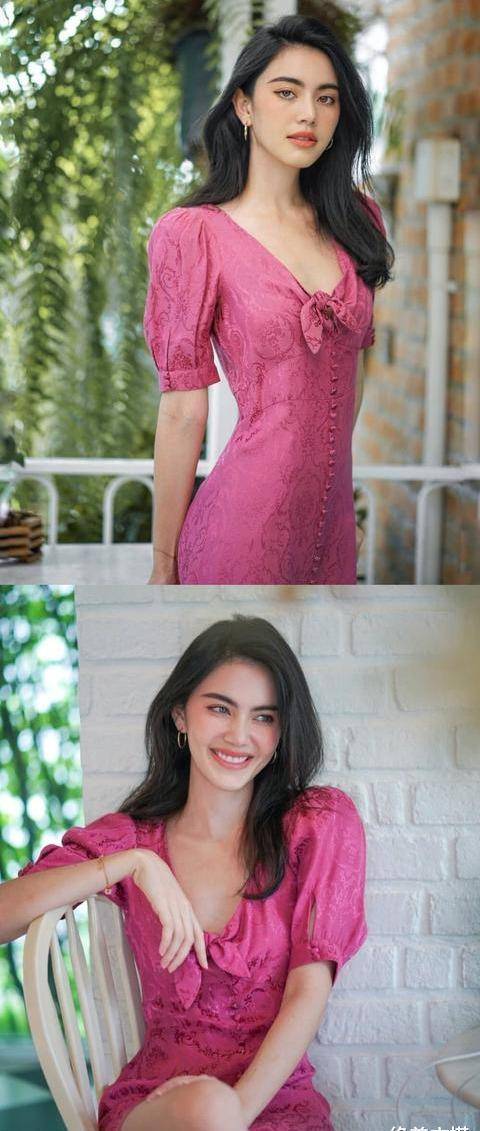 看泰国最美影后mai,素颜or化妆,也太真实了_红色_五官_自然