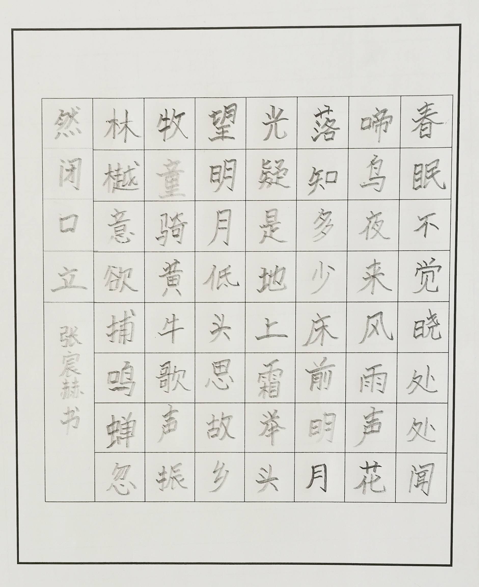 (532)作者:张宸赫,男,年龄,9岁,硬笔书法,陕西省宝鸡市.