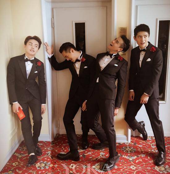 唐艺昕张若昀婚礼伴郎公开,颜值堪称史上最高,刘昊然又当伴郎了_祝福