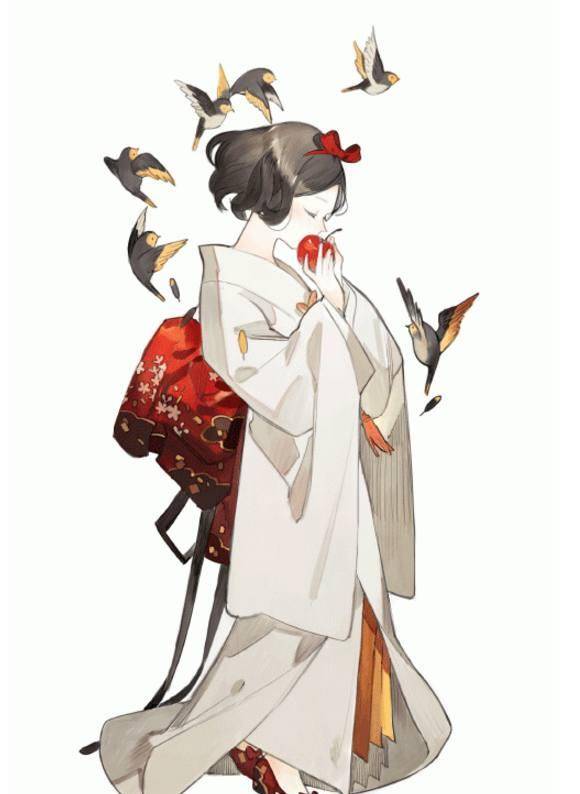 当迪士尼公主穿上和服,看一眼就爱上了,网友被白雪公主美哭!
