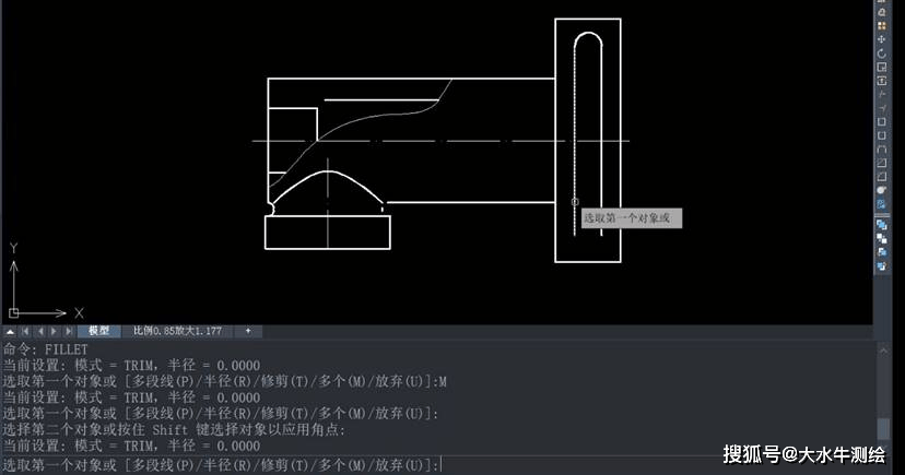 測繪cad丨cad如何繪製兩條平行線間的倒圓角?_對象_命令_圖紙