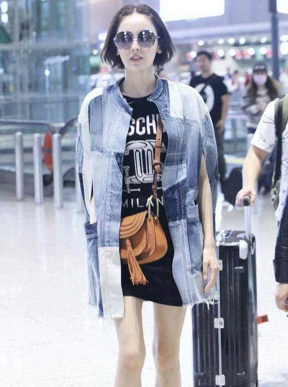 古力娜扎穿"补丁衣"扮潮,网友的注意力却在她的嘴上!_白色_短发_一身