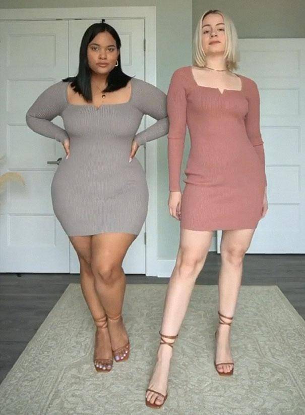 同款衣服胖瘦对比照图片