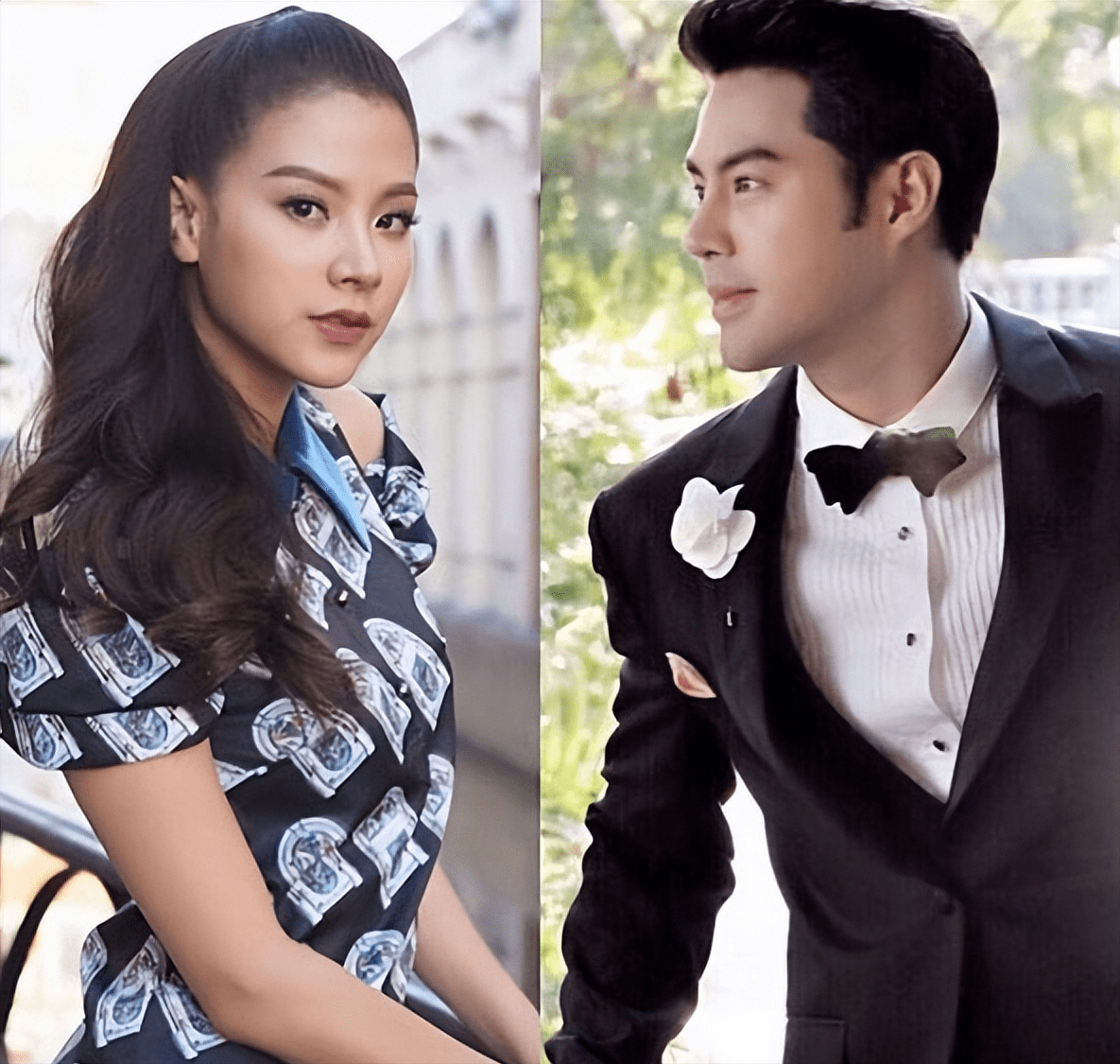 topjaron比平彩娜大4岁,也是一名演员.2017年,她与topjaron合影.