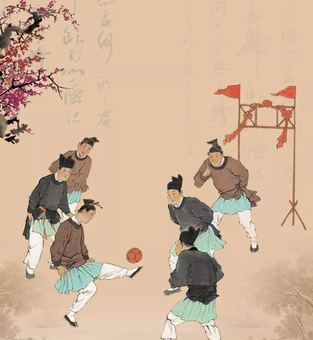 论足球,源于我们蹴鞠,看古人多爱踢足球迎上联:华夏蹴鞠传万古_少年